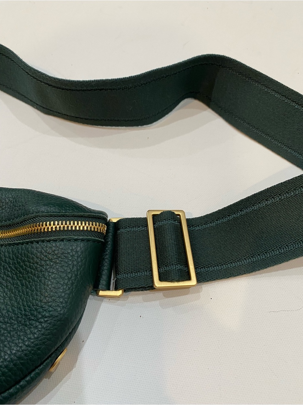 Hammitt Charles Dark Green Leather Crossbody Belt Bag with Gold Hardware Medium - Picture 4 of 9